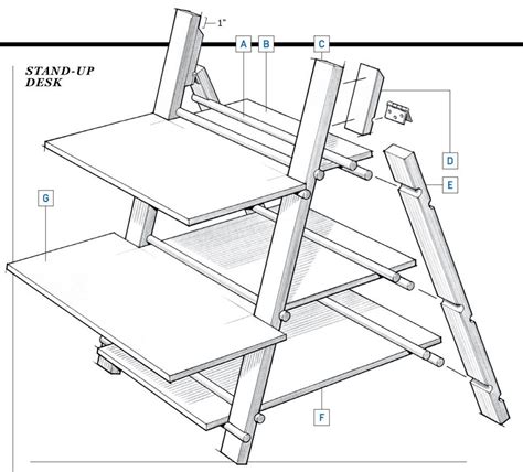 Build your own stand-up desk | Diy standing desk, Diy standing desk plans, Standing desk plans