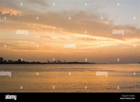 Famous sunset in Tamsui Stock Photo - Alamy