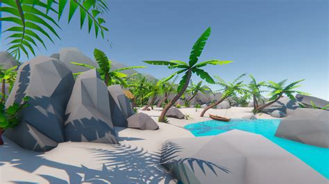 3D model Lowpoly Tropical Island Pack VR / AR / low-poly | CGTrader