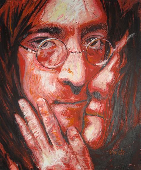 John Lennon And Yoko Ono Portrait Two Acrylic Painting By Erick Nogueda ...