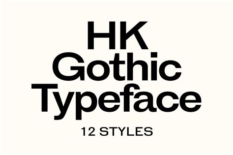 the font and typefaces for h & k gothic typeface, designed by person