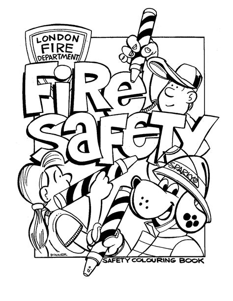 Free Fire Safety Book Coloring Page, Download Free Fire Safety Book Coloring Page png images ...