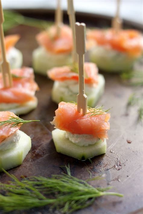 Smoked Salmon and Cream Cheese Cucumber Bites - Baker by Nature