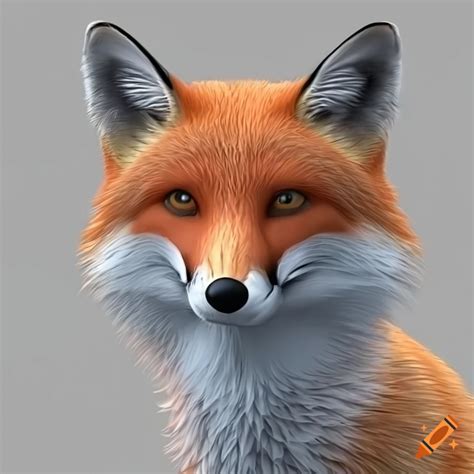 3d rendering of a fox