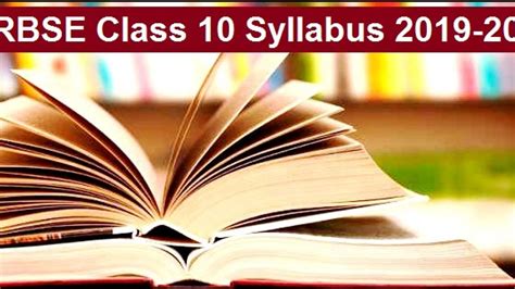 RBSE 10th Syllabus 2020: Download Syllabus of All Subjects in PDF