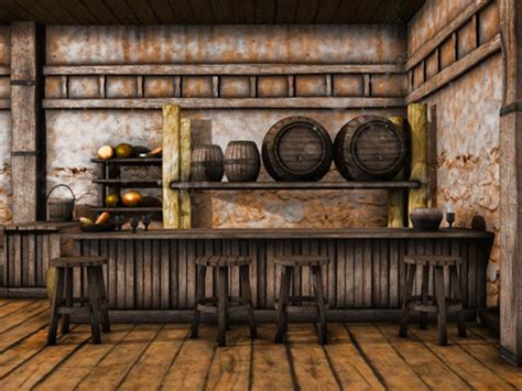 1700s Colonial Tavern Bar Interior