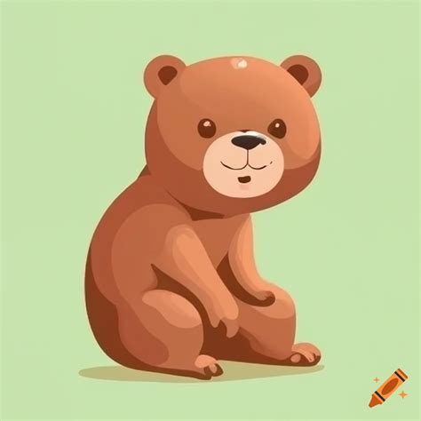 Cute pastel bear illustration