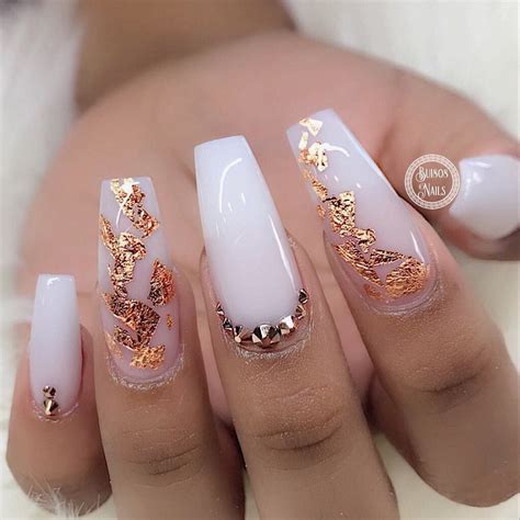 70 Awesome Coffin Nails With Rhinestones – Tiger Feng