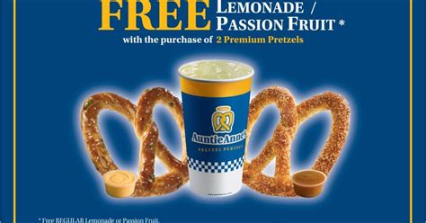 Auntie Anne’s: Free Regular Lemonade or Passion Fruit | Malaysia Free Sample Giveaway