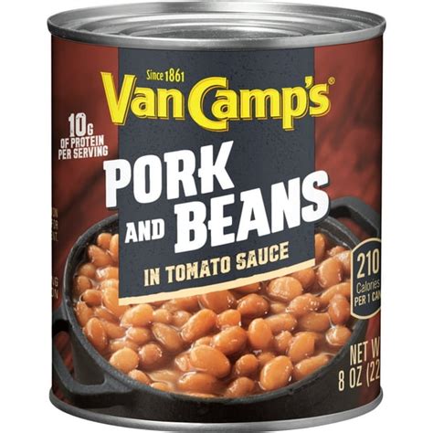 Van Camp's Pork and Beans, Canned Beans, 8 OZ - Walmart.com - Walmart.com