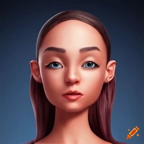 Detailed woman transformed into animated character