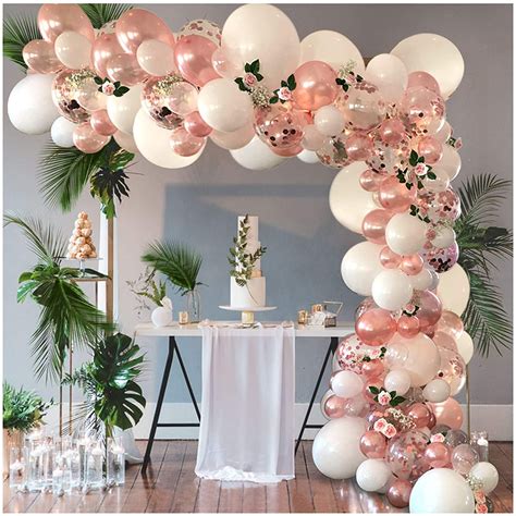 Rose Gold Balloon Arch Rose Gold Balloon Garland Balloon Garland 30th Birthday Boho Balloon ...