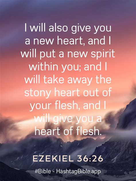 Ezekiel 36:26 | Bible words, Beautiful bible verses, Scripture verses