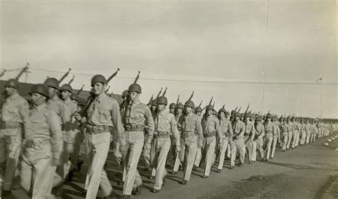 U.S. Army soldiers in a marching formation, possibly near Accra, Ghana during World War II | The ...