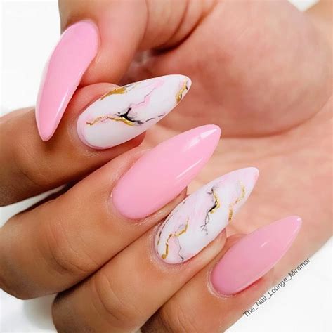 Pink and White Marble Nails - Adorable Nail Art Design 2022