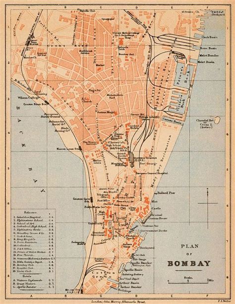 Bombay Map Old Map of Bombay mumbai Fine Print Wonderful Map Print for Wall Decoration - Etsy ...