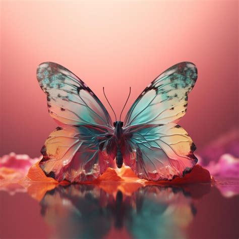 Premium AI Image | aesthetic photo of butterfly bright colors