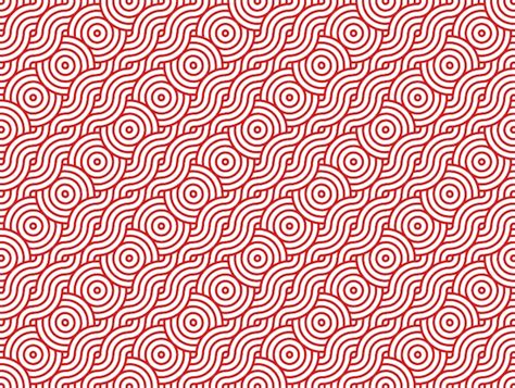 Premium Vector | Abstract red round seamless pattern background template