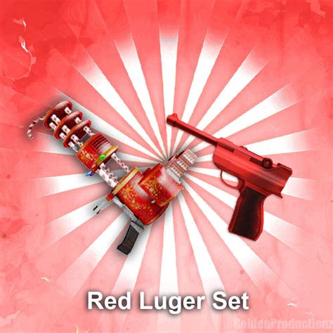 Roblox Murder Mystery 2 MM2 Red Luger Set read Description - Etsy