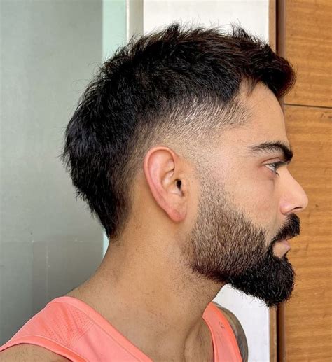 Virat Kohli in 2023 | Men fade haircut short, Faded hair, Men haircut curly hair