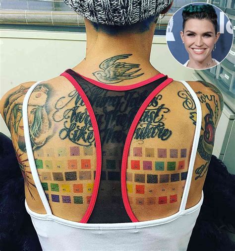 Ruby Rose Debuts a Massive Paint Swatch Tattoo on Her Back | PEOPLE.com