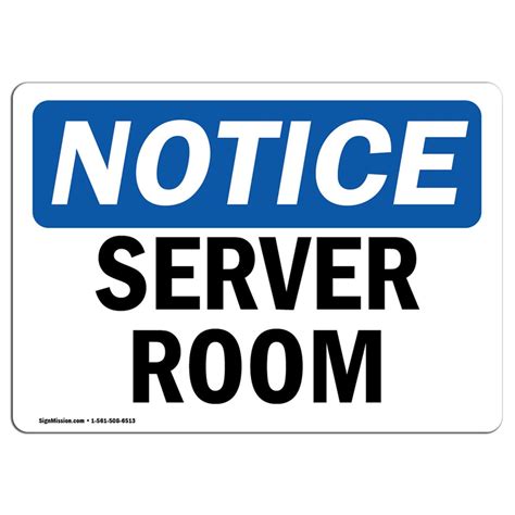 OSHA Notice - Server Room Sign | Heavy Duty Sign or Label - Walmart.com ...