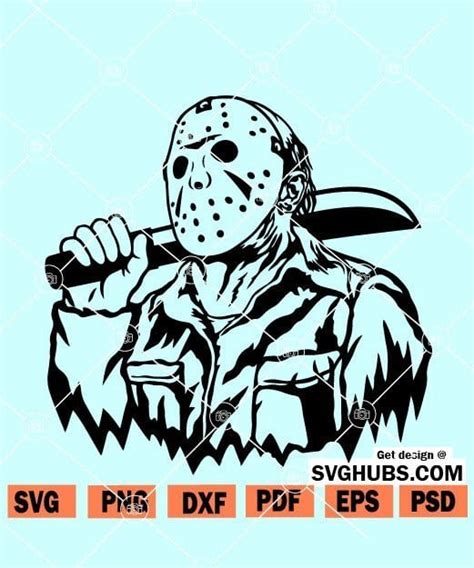 Jason Voorhees SVG, Jason Voorhees Digital File Download, Jason Voorhees PNG