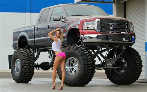 Big Fords & nice babe | Trucks and girls, Jacked up trucks, Trucks