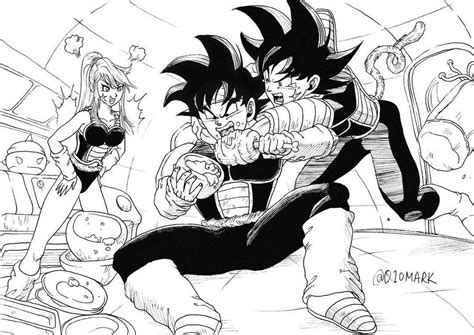 Young Bardock with his parents by scumbagvegito | Dragon ball art ...