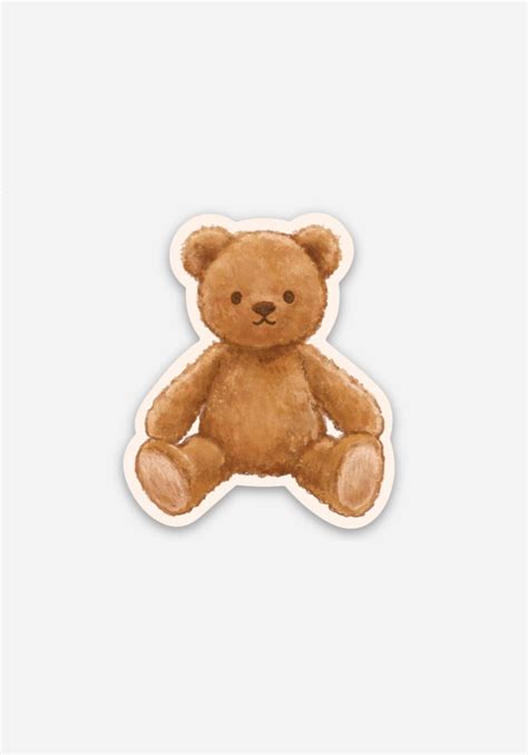 Teddy Bear Sticker 2 SIZE OPTIONS - Etsy