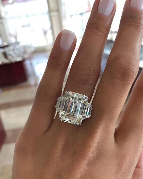 Large Emerald Cut Engagement Rings - Riccda