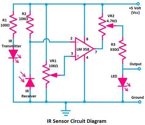 IR Sensor Circuit, Connection Diagram, Project - ETechnoG