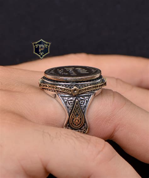 Seal of Prophet Muhammad Engraved Ring, 925 Sterling Silver, Religious Ring, İslamic Silver Ring ...