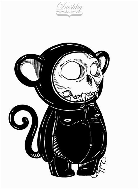 Monkey Skull Drawing at GetDrawings | Free download