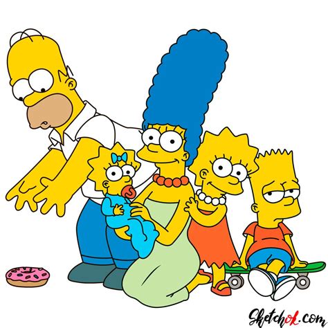 Learn How to Draw the Simpsons Family in Easy Steps - SketchOk