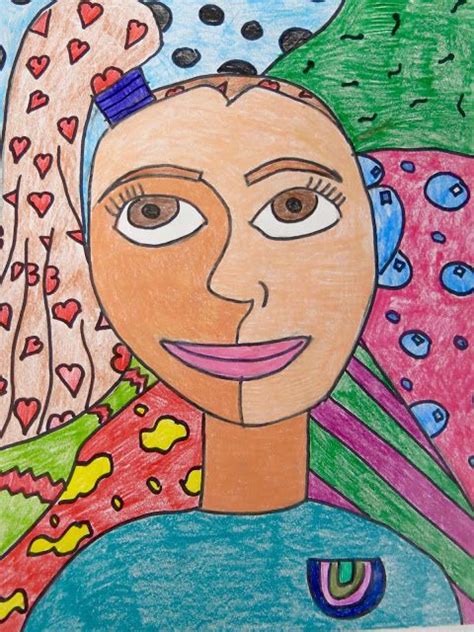 In the Art Room: Britto-Style Selfies! | Art room, Elementary art, Art lessons