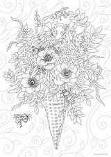 Flower Ice Cream – Favoreads Coloring Club sketch template