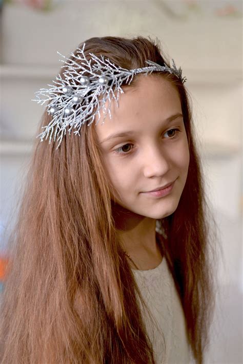Winter crown Frosty branches Headband Christmas crown Winter holiday crown adult Christmas ...