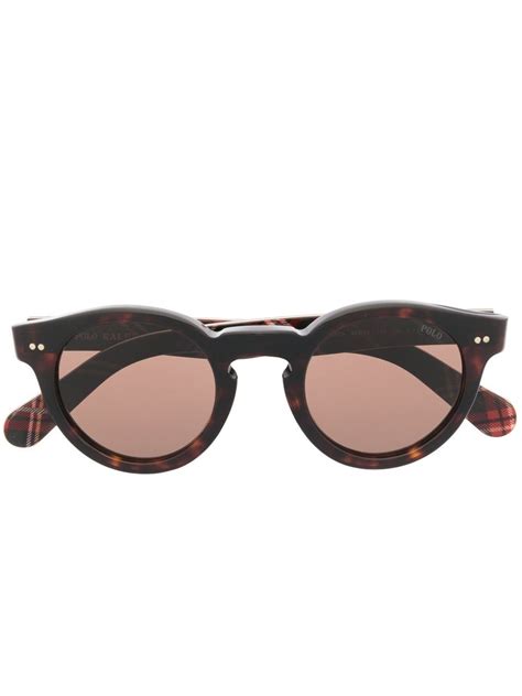 Polo Ralph Lauren round-frame Sunglasses | Brown | FARFETCH UK