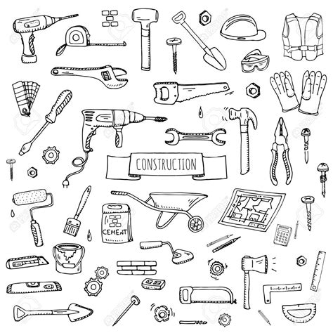 Construction Tools Drawing at GetDrawings | Free download