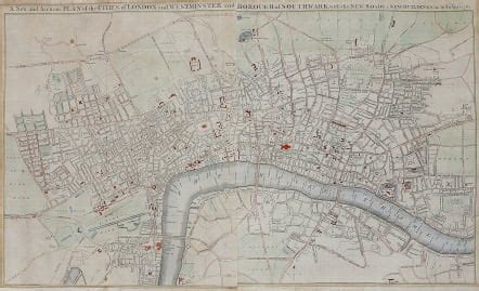 RARE MAP OF LONDON 1765 BY ANON || Michael Jennings Antique Maps and Prints