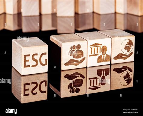 ESG criteria as a concept of company management principles Stock Photo ...