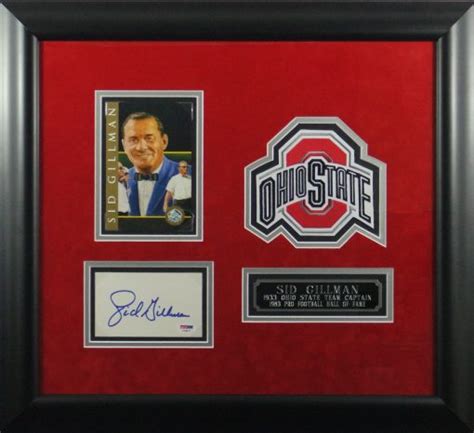 Sid Gillman Hall of Fame Card With Autographed Signature Card, Patch and Plate - CSD Memorabilia