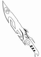 Huntsman Knife Sketch Coloring Page sketch template