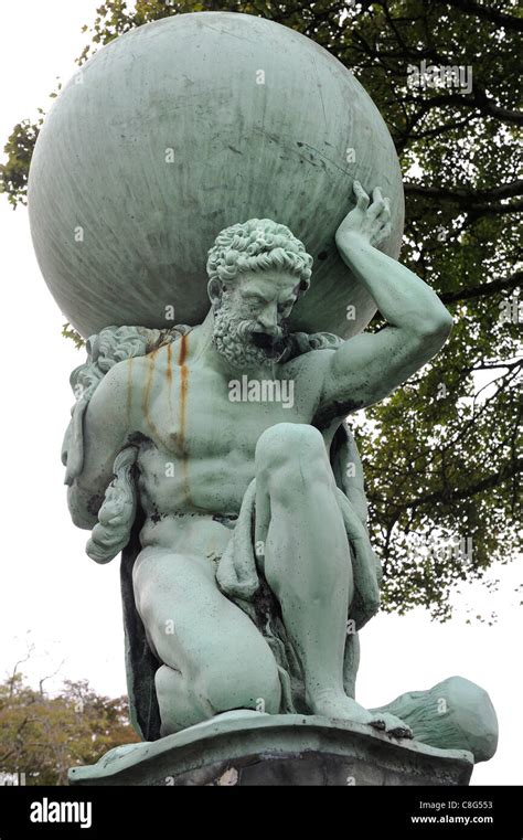 hercules atlas statue with sphere on his back portmeirion north wales ...