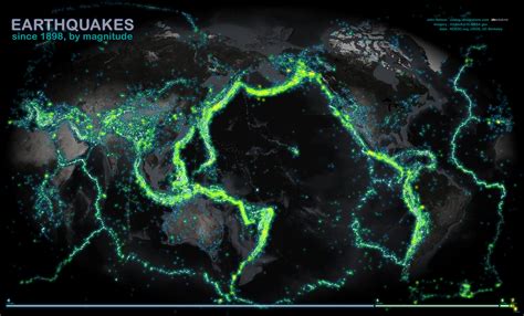 114 Years of Earthquakes Visualized - Antranik.org