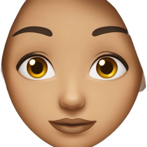 small lips big eyes brunette tanned girl | AI Emoji Generator