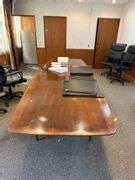 12ft x 47in Wooden Office Conference Table - Hostetter Auctioneers