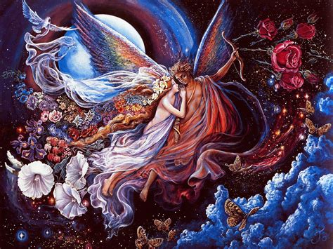 Cupid and Psyche by Josephine Wall | Josephine wall, Fantasy art illustrations, Fantasy paintings