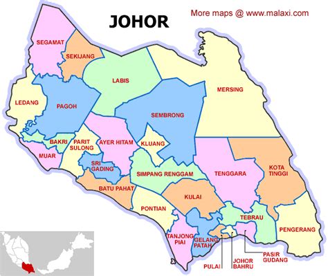 Johor Kini: Peta dan Bendera Negeri Johor